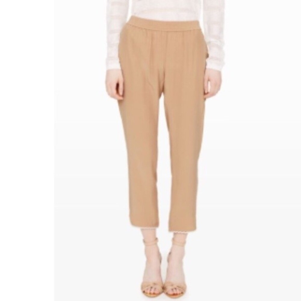 Club Monaco Natural Terry Silk Lace Pant 0